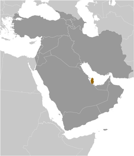 Qatar Locator Map