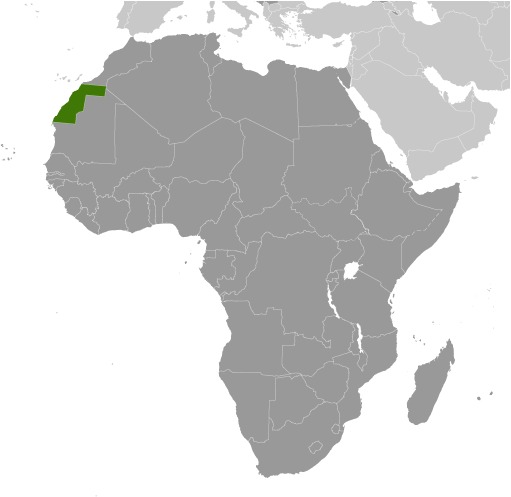 Western Sahara Locator Map